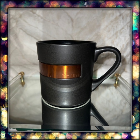 [Starbucks] black ceramic mug with copper band. - Picture 3 of 9